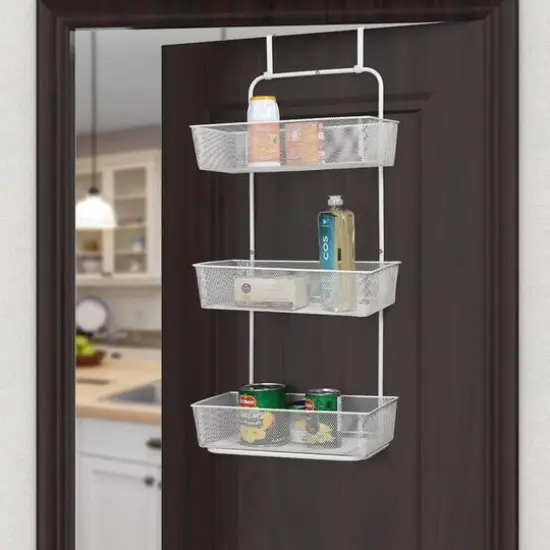 NEX&trade; 15" Over the Door Basket Organize White {7}