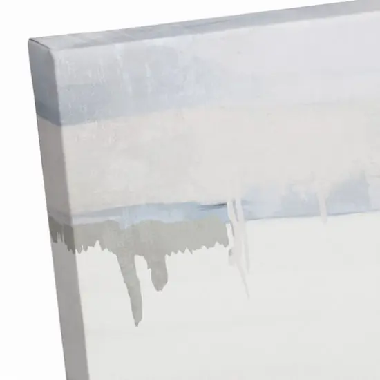 Cream Blue Abstract 20" x 20" Canvas Wall Art {4}