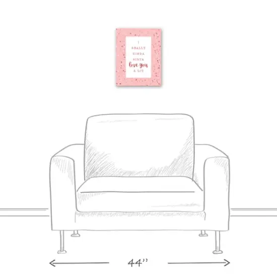 Really Love You Confetti Canvas Wall Art {6}