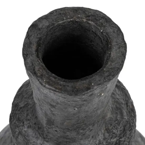 Hello Honey&reg; 17" Black & Gold Tall Decorative Handmade Paper Mache Vase {7}