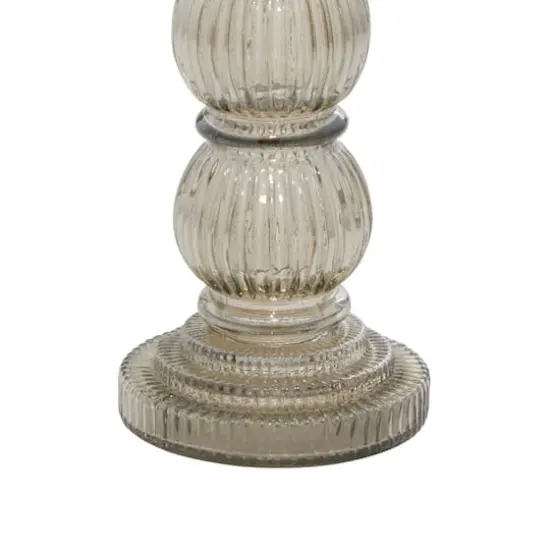 Clear Glass Traditional Candle Holder Set {5}