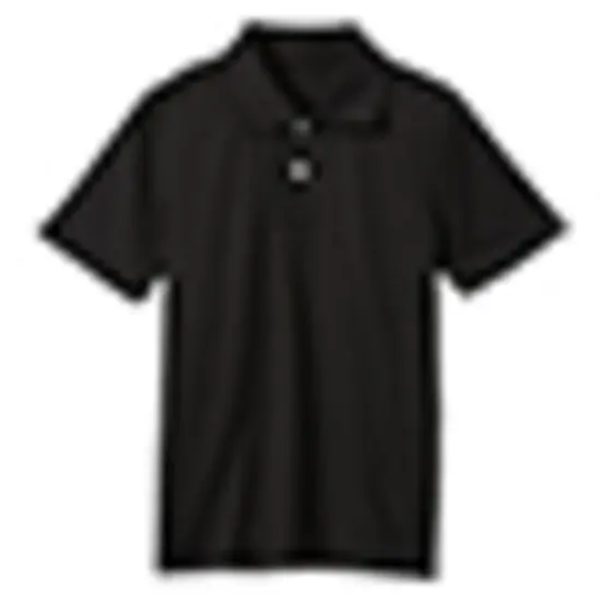 Galaxy by Harvic Boys Moisture Wicking Short Sleeve Polo Shirt Black {1}