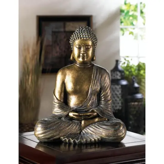 12" Sitting Buddha Statue {3}