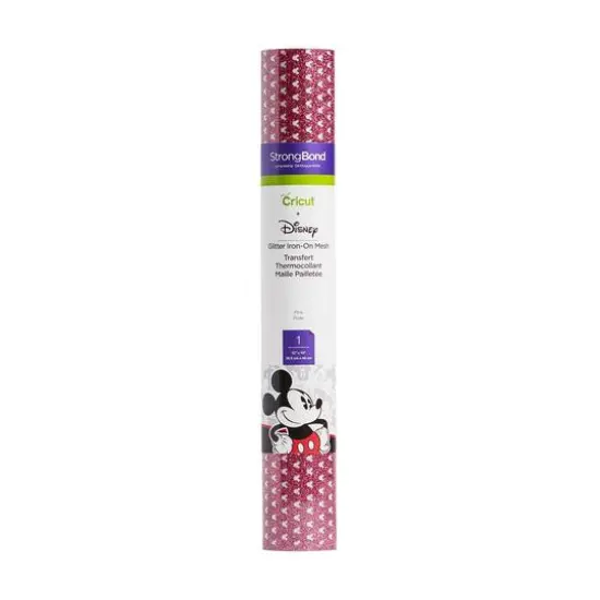 Cricut&reg; Glitter Iron-On&trade; Disney&reg; Mickey Mesh Pink {1}