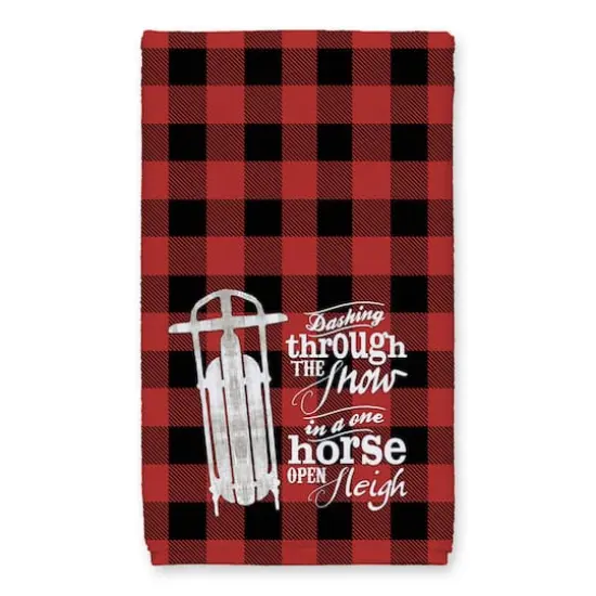 Open Sleigh Buffalo Print Tea Towels - Set of 2 {3}