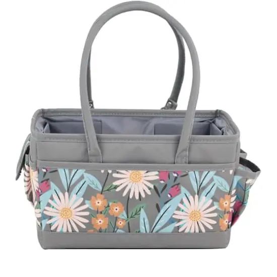 Everything Mary Daisy Floral Print Sewing Store & Tote Craft Organizer {8}