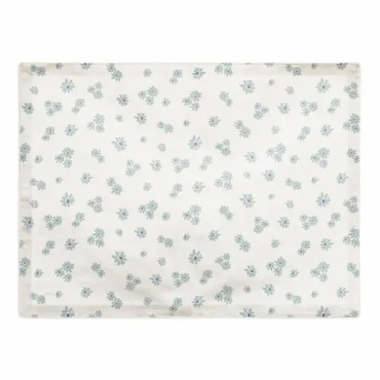 Daisy Pattern Cotton Twill Placemat Blue {1}