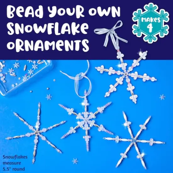 Creativity for Kids&reg; Beaded Snowflake Ornaments {3}