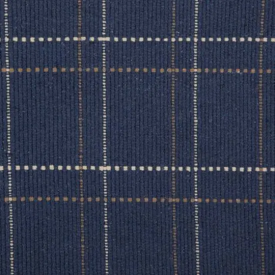 DII&reg; French Blue Variegated Plaid Recycled Yarn Rug Set, 2ft. x 3ft. {6}