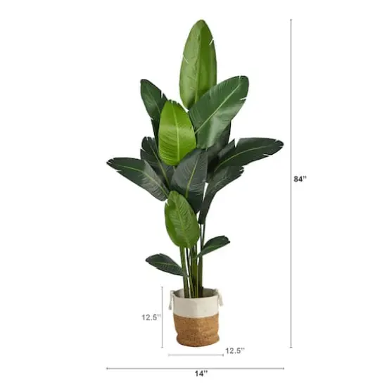 7ft. Artificial Travelers Palm Tree with Basket {4}