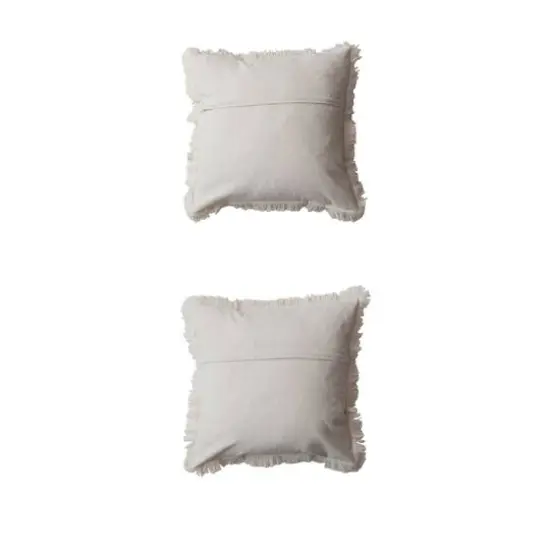 Hello Honey&reg; White Christmas Tree & Snowflake Woven Cotton Linen Pillow Set {4}