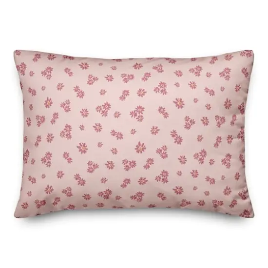 Daisy Pattern Throw Pillow Pink {3}