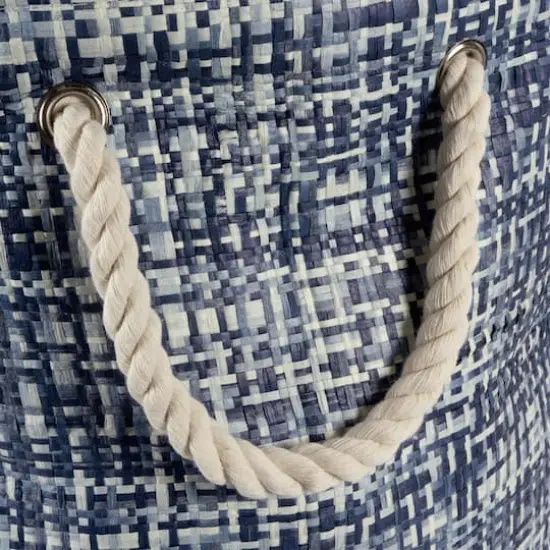 DII&reg; Large Nautical Blue Tweed Rectangular Paper Bin {3}