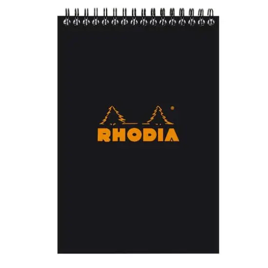 Rhodia&reg; Black Ruled Wire-Bound Pad, 6" x 8.25" {1}