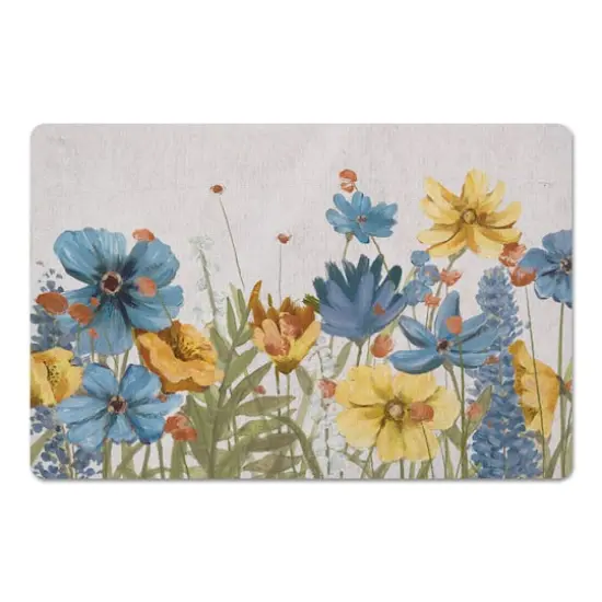 Field Of Happy Flowers 18" x 27" Floor Mat {1}