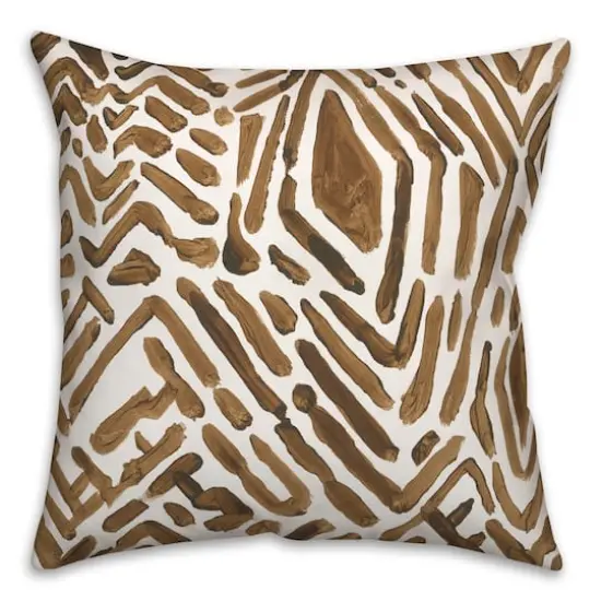 Notches Throw Pillow Brown {1}