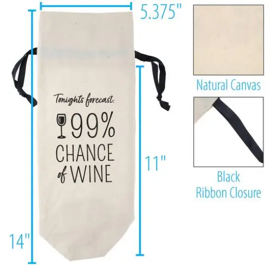 Personality Case&trade; Forecast Canvas Wine Bag {5}