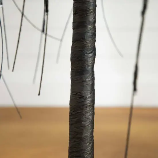 5ft. Orange & Purple LED Pre-Lit Halloween Black Willow Artificial Fall Tree {5}