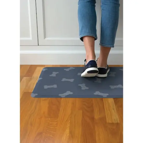 FloorPops Bones Blue Anti-Fatigue Comfort Floor Mat, 32" x 20" {3}