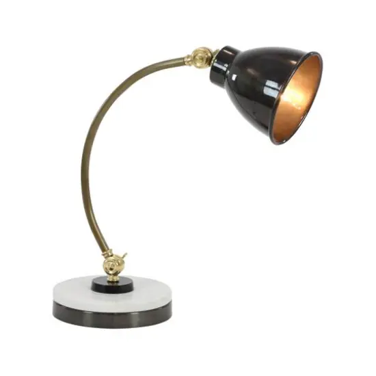 Black Metal Traditional Desk Lamp, 19" x 7" x 12" {1}