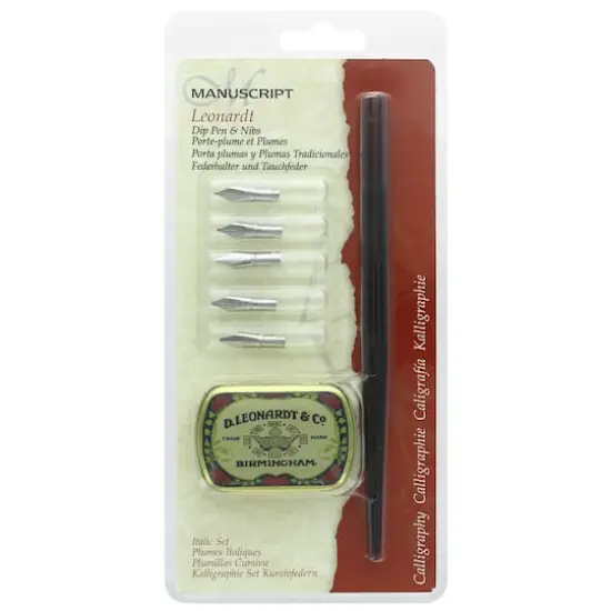 Manuscript Italic Dip Pen & Nibs Set {1}
