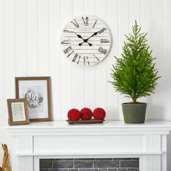 3ft. Unlit Norfolk Island Pine Artificial Potted Christmas Tree {4}