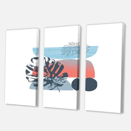 Designart - Colorful Geometric Abstract Art Collage IV - Modern Canvas Wall Art Print {3}