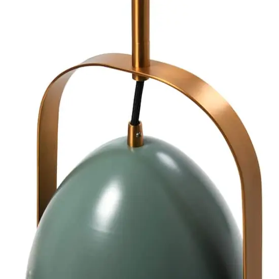 Hello Honey® 5.9ft. 2-Tone Metal Ceiling Light Sage and Brushed Gold {8}