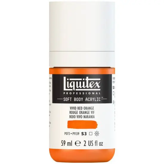 Liquitex&reg; Professional Soft Body Acrylic Bottle, 2oz. Vivid Red Orange {8}