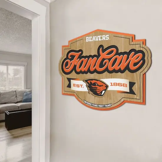 NCAA Fan Cave Sign Oregon State Beavers {5}