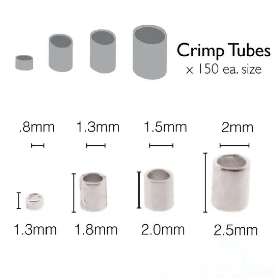 The Beadsmith&reg; Silver Plated Crimp Tubes, 600ct. {6}