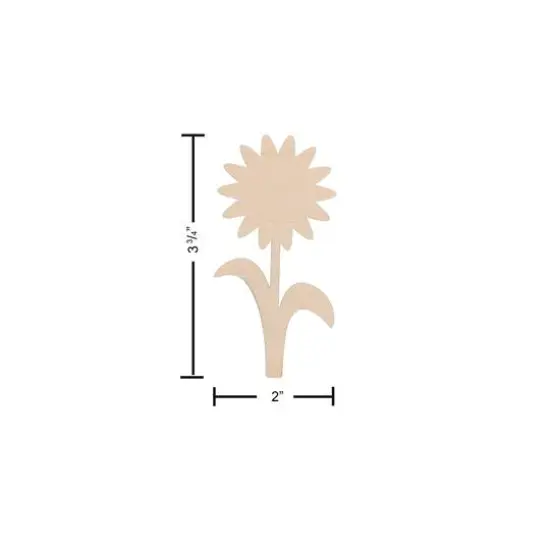 Essentials by Leisure Arts 4" Flat Wood Dahlia Shapes, 24ct. {4}