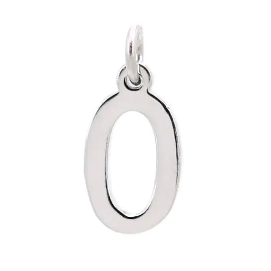 Sterling Silver Number Charm by Bead Landing&trade; 0 {1}