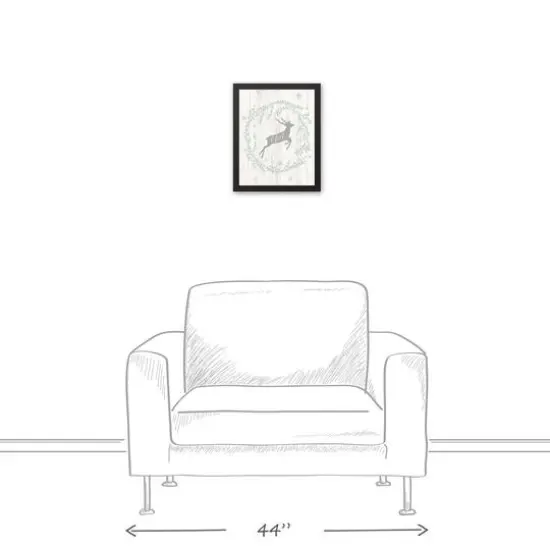 Noel Deer 11x14 Black Framed Canvas {5}