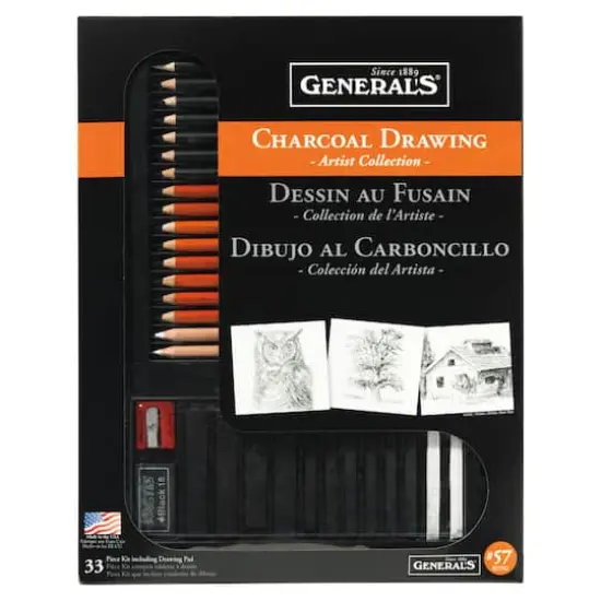 General's&reg; Charcoal Drawing Pencil Set {1}