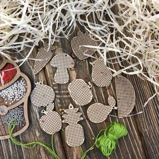 Wonderland Crafts Fruits & Vegetables Embroidery Blanks Set {5}