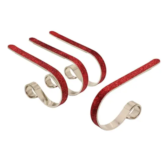 Original MantleClip&reg; Red Glitter Stocking Holders, 4ct. {1}