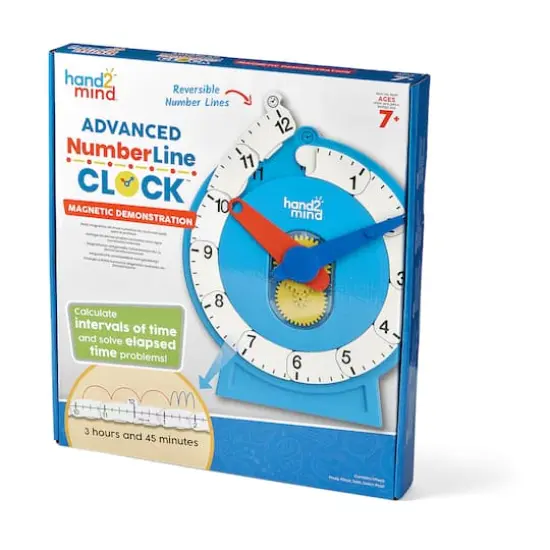 hand2mind&reg; Magnetic Demonstration Advanced NumberLine Clock&trade; {1}