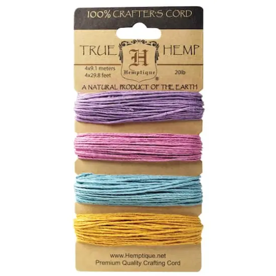 Hemptique&reg; Pastel Hemp Cord Set, 20lb.  {1}
