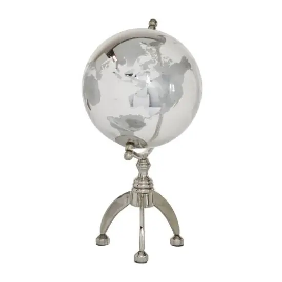 15" Silver Aluminum Glam Globe {3}