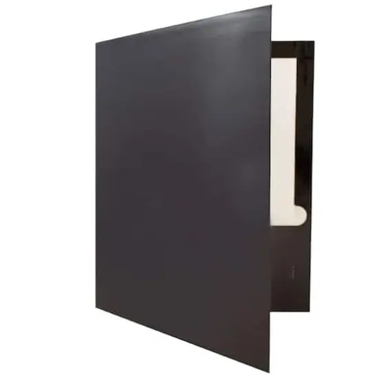 JAM Paper Glossy Laminated Two Pocket Folders, 100ct. Black {6}
