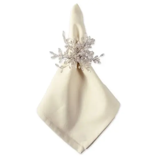 DII&reg; Silver Beaded Burst Napkin Rings, 6ct. {7}