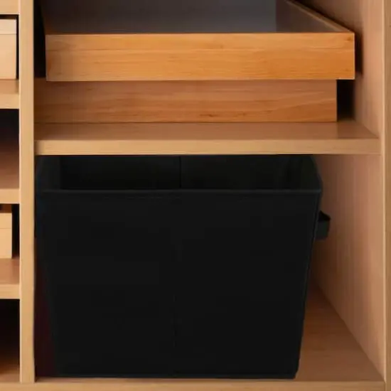 Household Essentials Tapered Fabric Storage Bins, 2ct. Black {3}