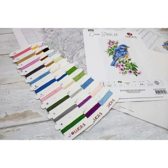 Luca-s Blue Bird On The Branch Counted Cross Stitch Kit {7}