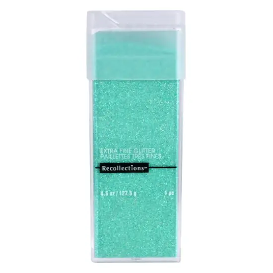 4.5oz. Extra Fine Glitter by Recollections&trade; Bright Mint {1}