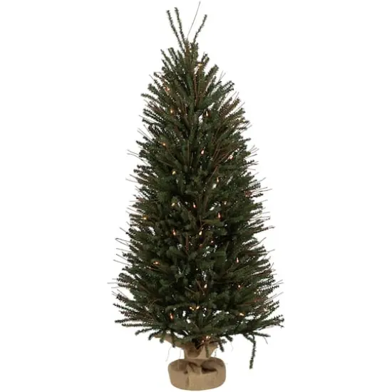 4ft. Pre-Lit Medium Warsaw Twig Artificial Christmas Tree in Burlap Base, Clear Lights {1}
