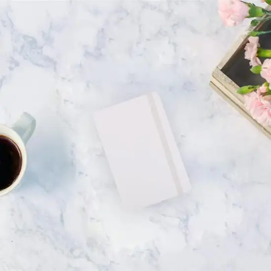 JAM Paper Small Hardcover Notebook with Elastic Band White {6}