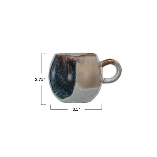 Hello Honey&reg; 2.75" Tan & White Earthen Sip Stoneware Mugs, 4ct. {10}
