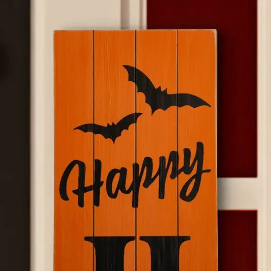 Glitzhome&reg; 60" Happy Halloween Porch Sign {5}