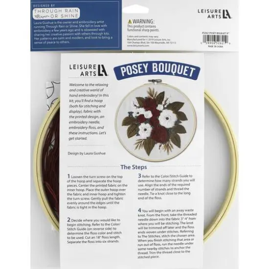 Leisure Arts Posey Bouquet Mini Maker Embroidery Kit  {3}